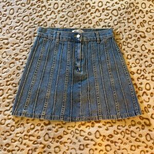 Lined Denim Skirt